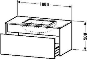 Duravit Waschtischunterbau DURASTYLE 550x1000x500mm NB natur/basalt matt