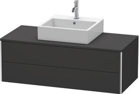 Duravit Waschtischunterbau XSQUARE 400x1200x548mm graphit supermatt