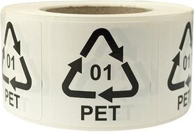 Etiketten f.Italien Maße 35x35mm Haftfolie weiß selbstklebend Aufdruck 01 PET - VPE: 2