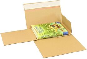 Buchverpackung Drehfix SK-Verschluss Maße 260x185x10-70mm Q.1.20 B B5 braun - VPE: 50