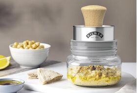 KILNER Mash & Store Set 1 Glas mit Pürierstab und Schraubverschlussdeckel