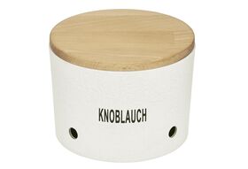 MAGU Knoblauchtopf 'Natur-Design' Knoblauchtopf mit Buchenholzdeckel