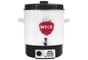 WECK Einkochautomat 29 l Ø35cm weiß emailliert ohne Uhr mit Auslaufhahn