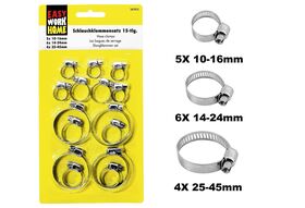 EASY WORK Schlauchklemmensatz 15-teilig