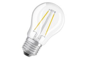 OSRAM LED Tropfenlampe P25 2,5W klar E27