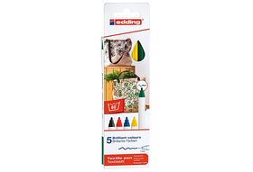 edding Textilstift basic colour 5er P 5er Set