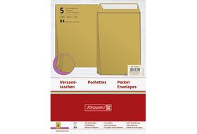 BRUNNEN Versandtasche B4 mFalte 5Stk. 5er Pack