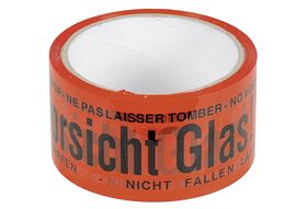 Roll.Klebeband 'Vorsicht Glas'