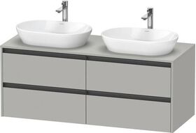 Duravit Waschtischunterbau Ketho.2 1400x568x550mm Be beids betongrau matt
