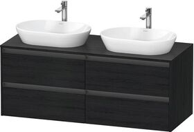 Duravit Waschtischunterbau Ketho.2 1400x568x550mm Be beids eiche schwarz