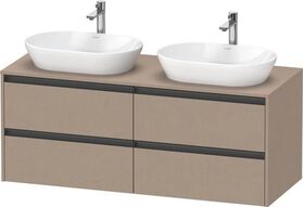 Duravit Waschtischunterbau Ketho.2 1400x568x550mm Becken beidseitig leinen