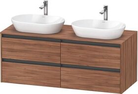 Duravit Waschtischunterbau Ketho.2 1400x568x550mm Be beids nussbaum natur