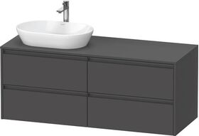 Duravit Waschtischunterbau Ketho.2 1400x568x550mm Becken links graphit matt