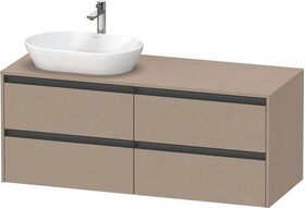 Duravit Waschtischunterbau Ketho.2 1400x568x550mm Becken links leinen