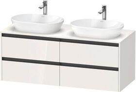 Duravit Waschtischunterbau Ketho.2 1400x568x550mm Be links taupe supermatt