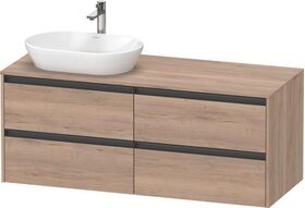 Duravit Waschtischunterbau Ketho.2 1400x568x550mm Becken rechts eiche natur