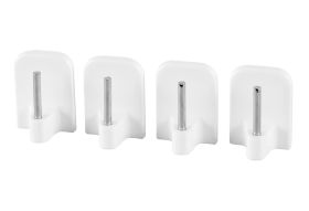 my basics Gardinenhaken weiß 4er Karte - VPE: 5