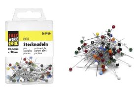 EASY WORK 80 Stecknadeln farblich sort. - VPE: 12