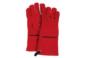FEUERMEISTER Grillhandschuh Leder rot Gr. 10