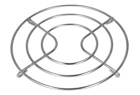 METALTEX Untersetzer Metall verchromt Ø20cm H 1,6 cm silberfarben - VPE: 6