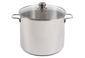 KARL KRÜGER Kochtopf Jumbo mit Glasdeckel 17 l Ø30cm Edelstahl