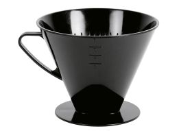 WÜLLNER & KAISER Kaffeehandfilter 1x6 mit 2 Löchern schwarz - VPE: 4