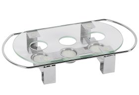 APS Speisenwärmer 3 flammig Glasplatte 34x18x6cm
