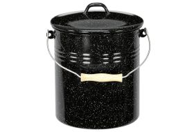 KARL KRÜGER  Mülleimer 5l m.D. sw-wss gesp.