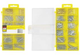 EASY WORK Nagelsortiment 200 g, 12-fach sortiert, 20 – 50 mm versenkt, verzinkt und vermessingt