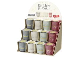 LA VIDA Teelicht 'Cosy Xmas' 24er Display 4fach sortiert