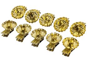 10St. Baumkerzenhalter 4cm gold