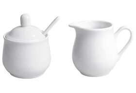 Zucker- / Milchset 3-teilig 1 Zuckerdose, 1 Milchkanne, 1 Löffel