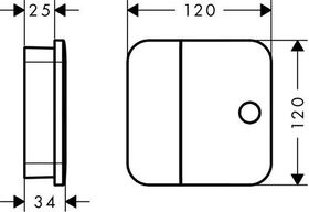Abstellventil AXOR ONE DN 15, Unterputz stainless steel optic