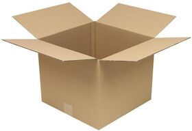 Faltkarton 1-wellig Höhenrillung Maße350x350x300mm Qualität1.20 C braun TRANSPAK - VPE: 25