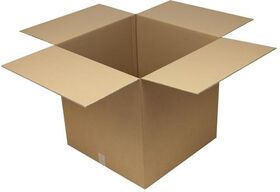 Faltkarton 2-wellig Maße 600x600x600mm Qualität 2.40BC braun TRANSPAK - VPE: 10