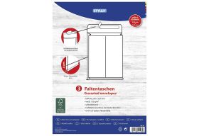 FaltenVersandtaschen B4 ws 3St - VPE: 10