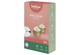 BOLSIUS  Teelichte 8Std gold 30St - 6 VPE
