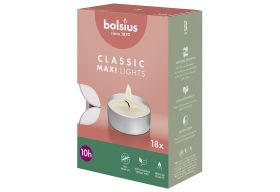 BOLSIUS  Maxi Teelichte 10Std sil 18St - 6 VPE