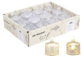 Mini Teelicht trans 3,7x5 sort - 12 VPE