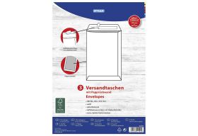 Papprückwandtaschen B4 ws 3St - VPE: 10