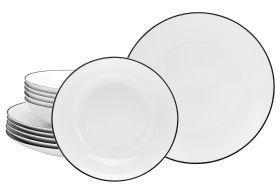 CREATABLE  Tafelservice Black line 12tlg