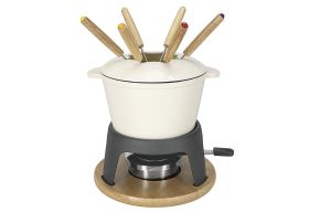 NOUVEL  Fondue-Set Alpina weiß 10tlg