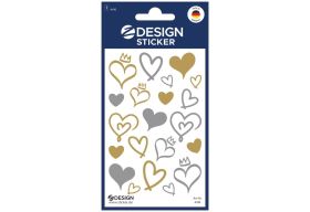 AVERY ZWECKFORM  Sticker transp Folie Herz 4416 - 10 VPE