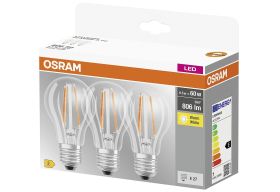 OSRAM  OSR LEDFil Birne E27 6,5W 3er
