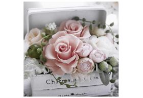 TI-FLAIR  Serviette 33x33 Rosenbox - 12 VPE