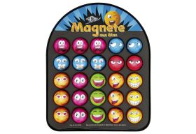 WEDO  Magnet Emoji Glas farb. sort. - 25 VPE