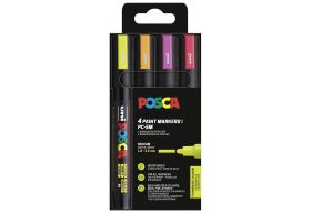 UNIBALL  Marker POSCA PC-5M Neon 4SZ - 12 VPE