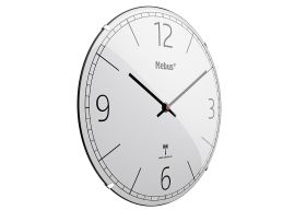 MEBUS  MEB Funkwanduhr Ø30cm hellgrau