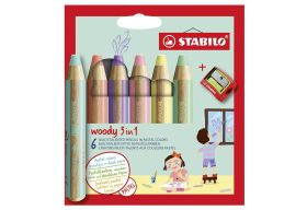 STABILO  STABILO Woody 3in1 pastell 6SZ - 5 VPE