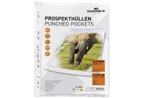 DURABLE  Prospekthüllen A4 klar 100PA - 10 VPE